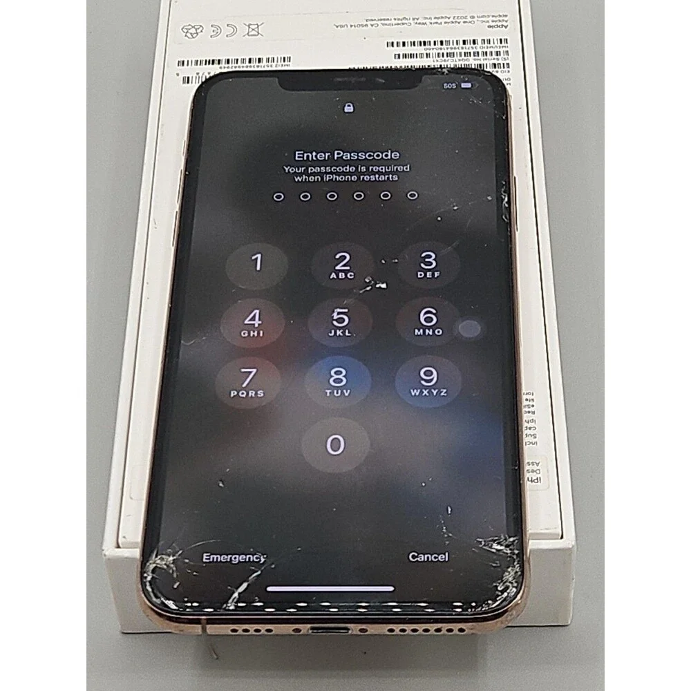 iPhone 11 Pro Cracked Locked Screen Rose Gold